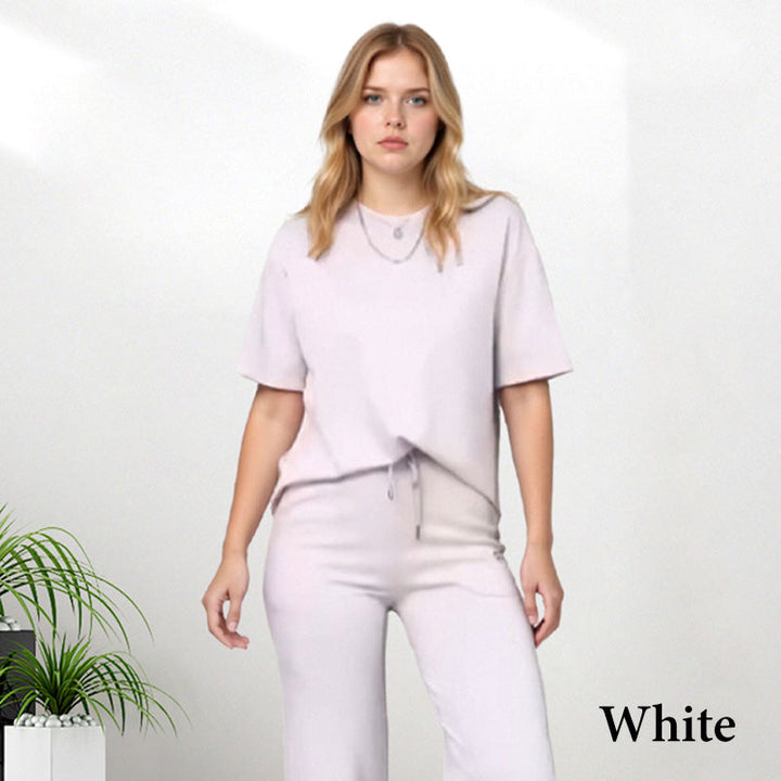 Women's Chic Top & Matching Pants 2-Piece Outfit