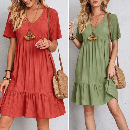 Brit & Boho™️ | Isabella | Flowing V-Neck Dress ik