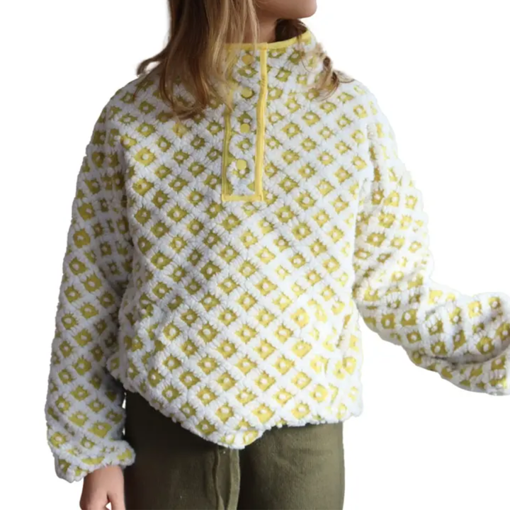 INGRID™ – Cozy Plaid Sherpa Pullover Sweatshirt