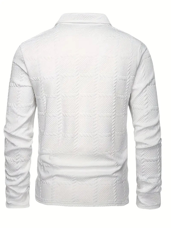 Brit & Boho™️ | Liam Casual Geometric Knit Polo Shirt Brit & Boho | Fashion & Boutique
