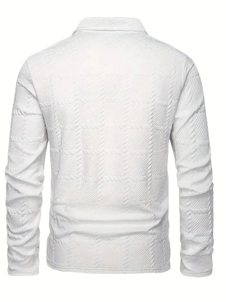 Brit & Boho™️ | Liam Casual Geometric Knit Polo Shirt Brit & Boho | Fashion & Boutique