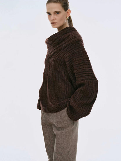 Brit & Boho™ I Becca Oversized High Roll Knit Pullover Brit & Boho | Fashion & Boutique