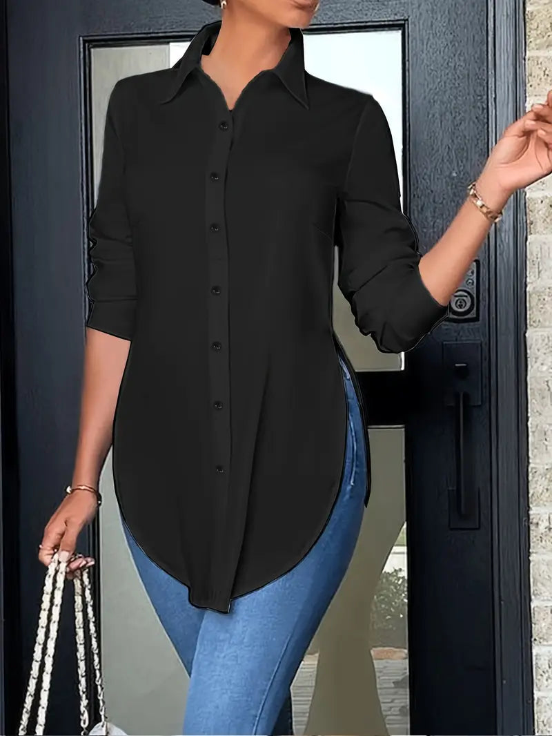 Brit & Boho™ I Camila Split Button Front Shirt Brit & Boho | Fashion & Boutique