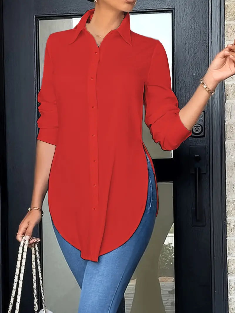 Brit & Boho™ I Camila Split Button Front Shirt Brit & Boho | Fashion & Boutique