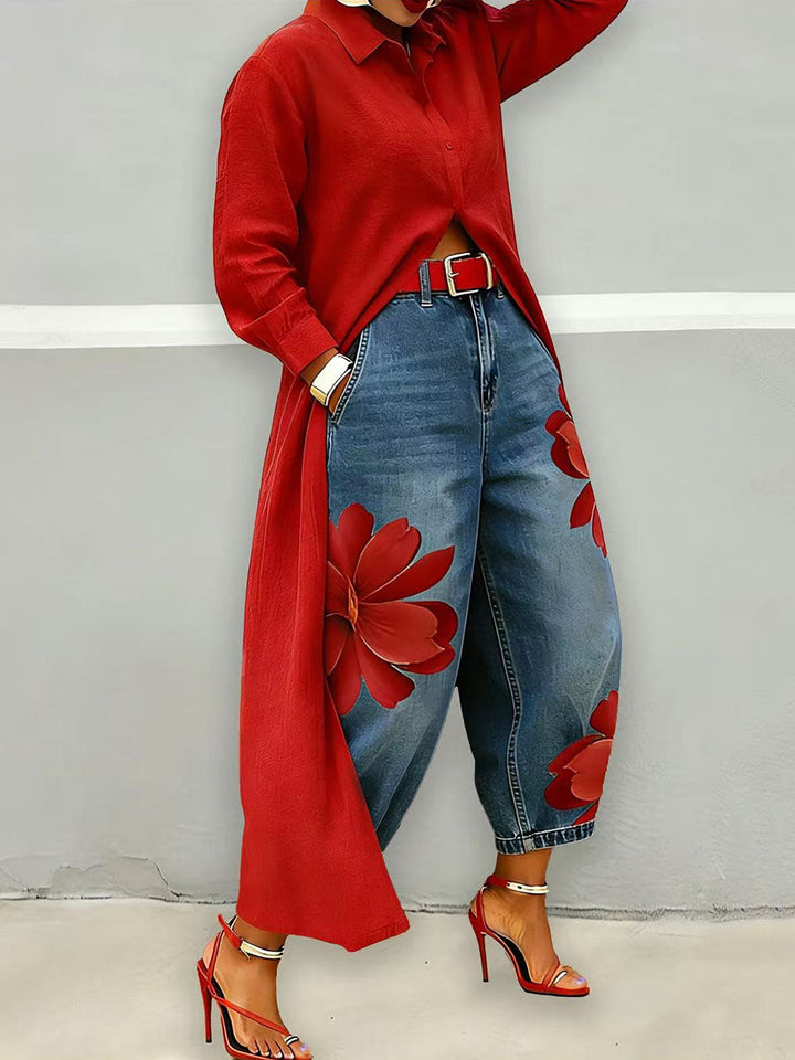 Sophia - Elegant Floral Pants