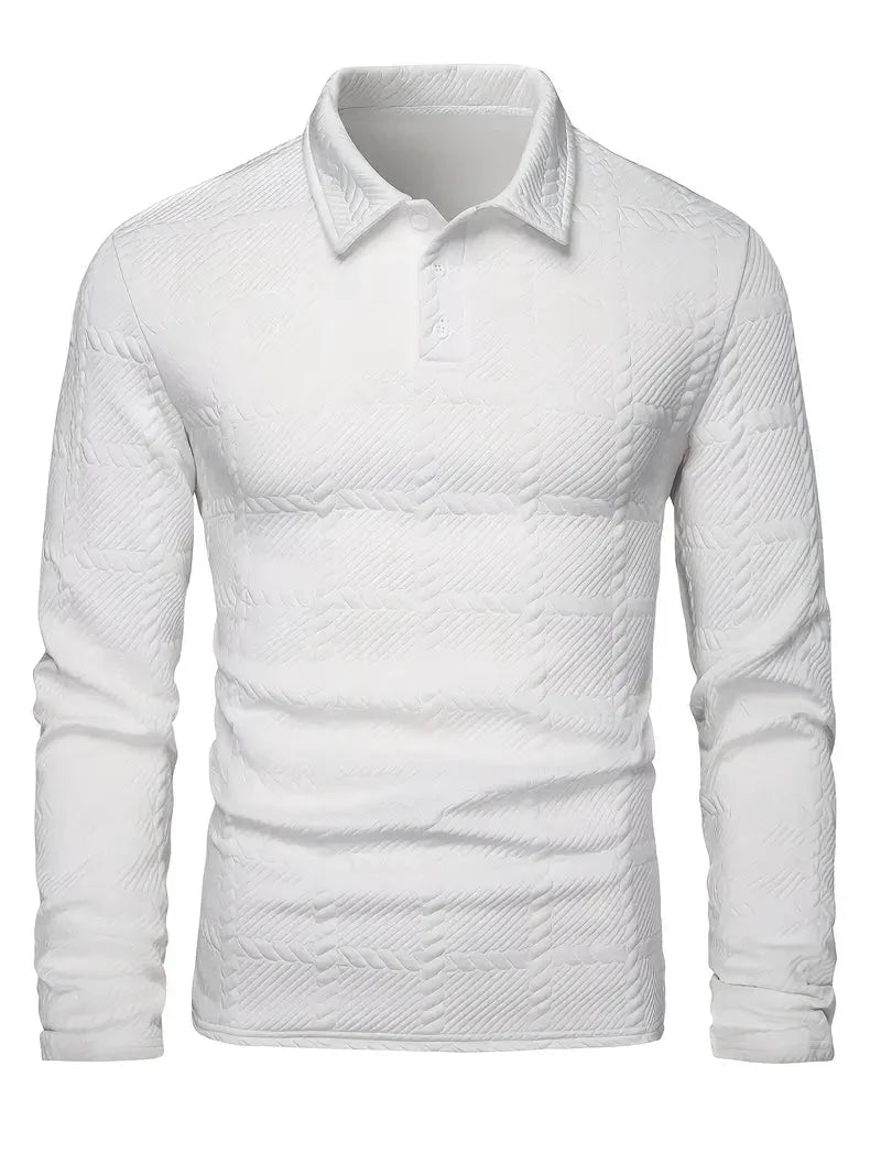 Brit & Boho™️ | Liam Casual Geometric Knit Polo Shirt Brit & Boho | Fashion & Boutique