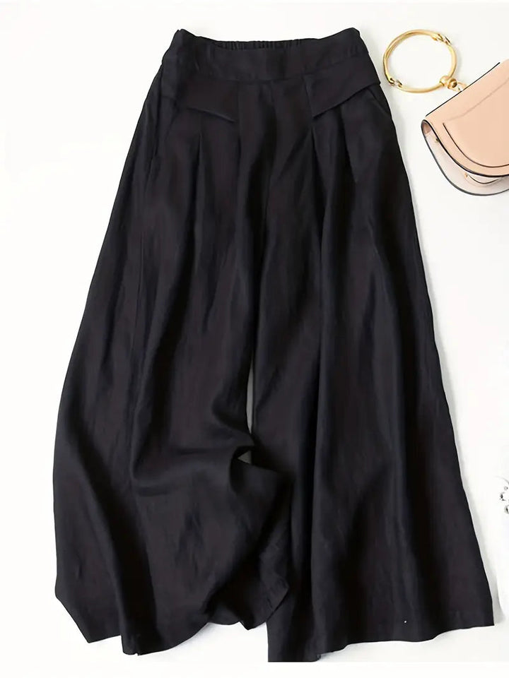 Brit & Boho™ I Gennie Solid Wide Leg Pants Brit & Boho | Fashion & Boutique