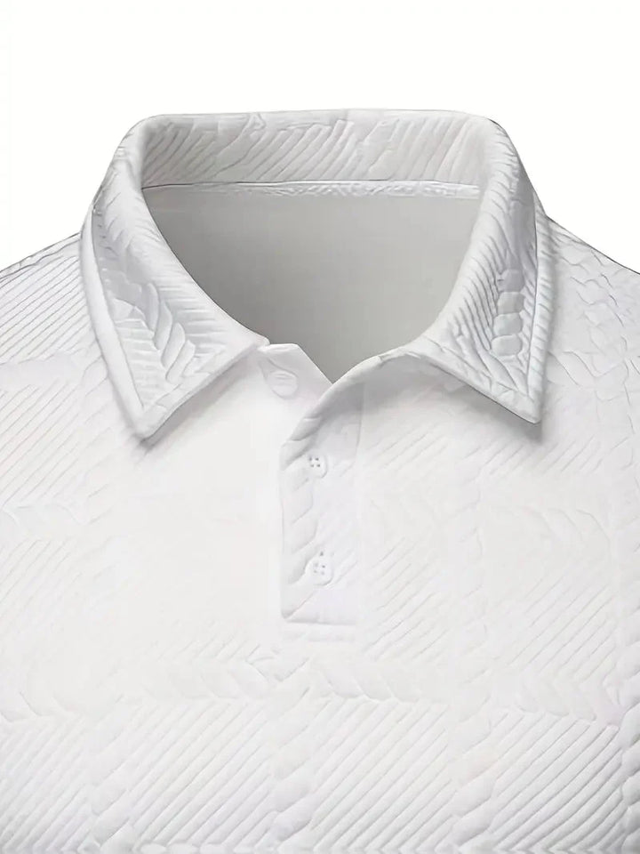 Brit & Boho™️ | Liam Casual Geometric Knit Polo Shirt Brit & Boho | Fashion & Boutique