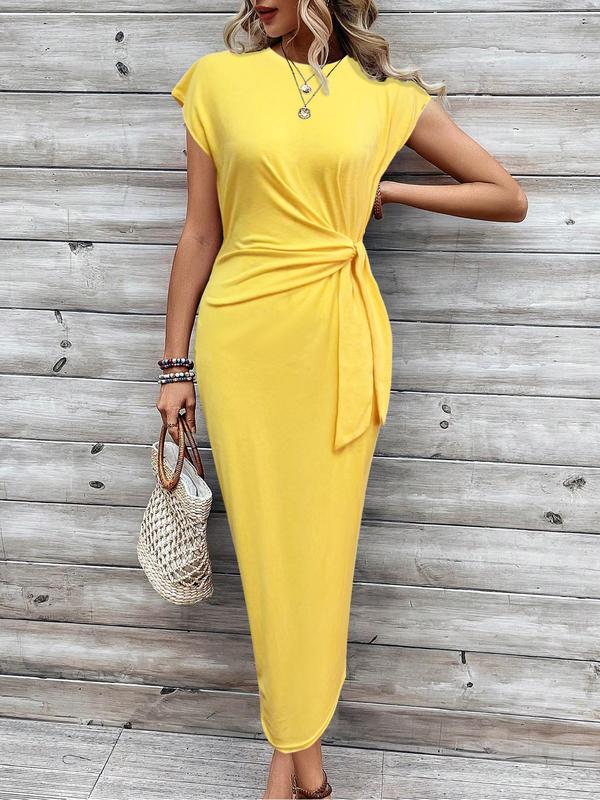 MATILDA™ - Casual Short Sleeve Dress with Knot Detail for Vacations
