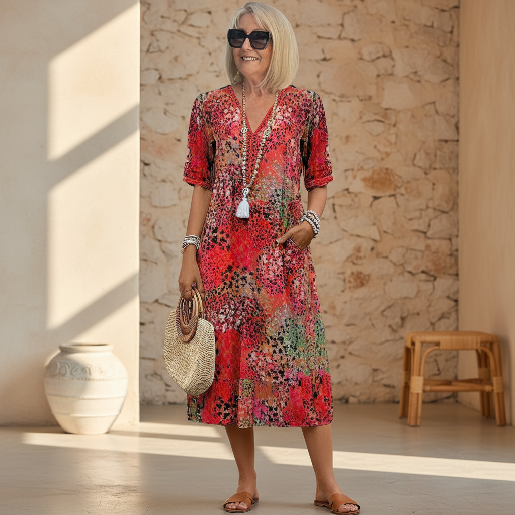 Anna | Vibrant Midi Dress