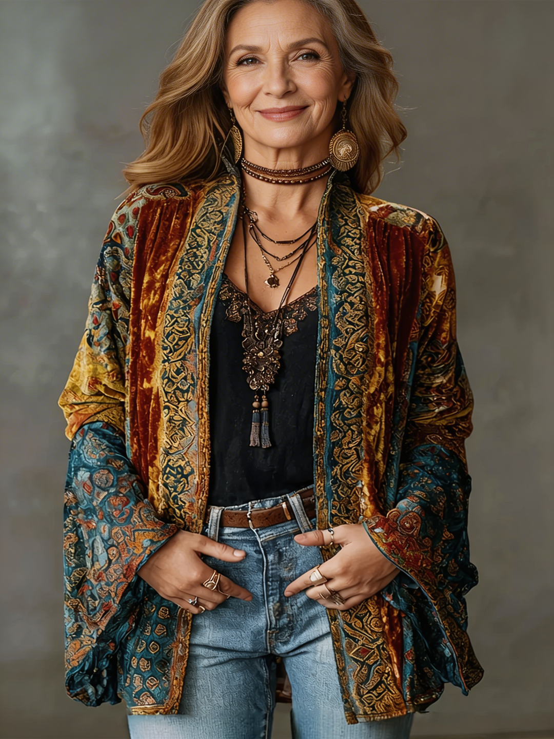 Darcy™ Boho Embroidered Kimono Cardigan
