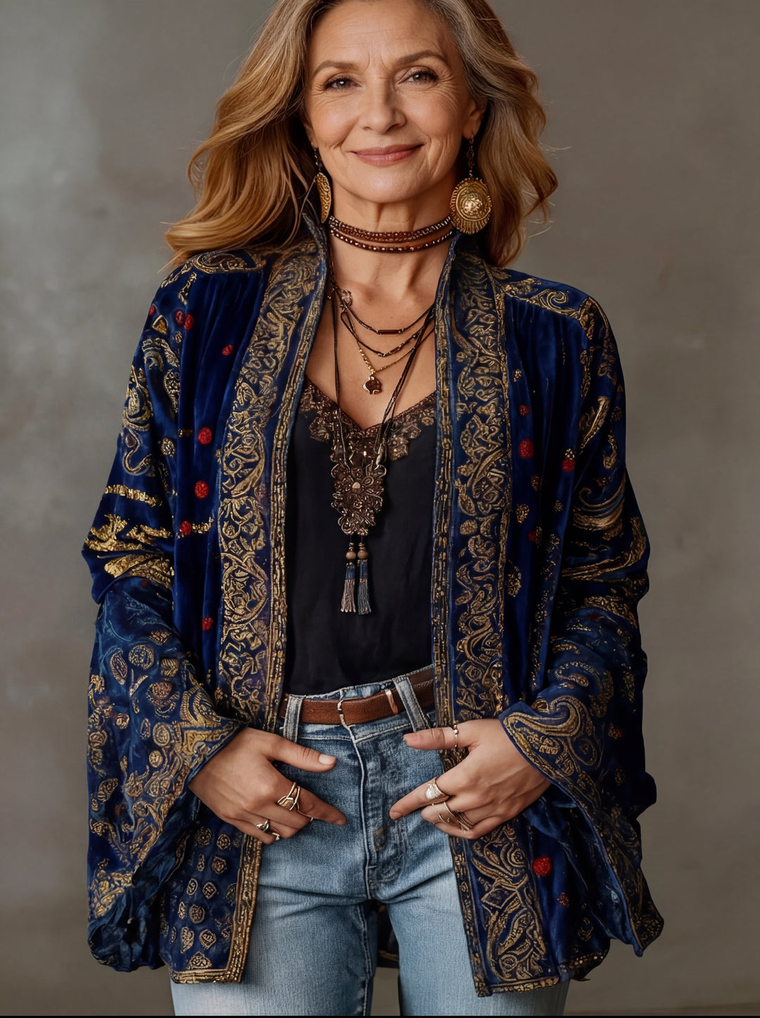 Darcy™ Boho Embroidered Kimono Cardigan