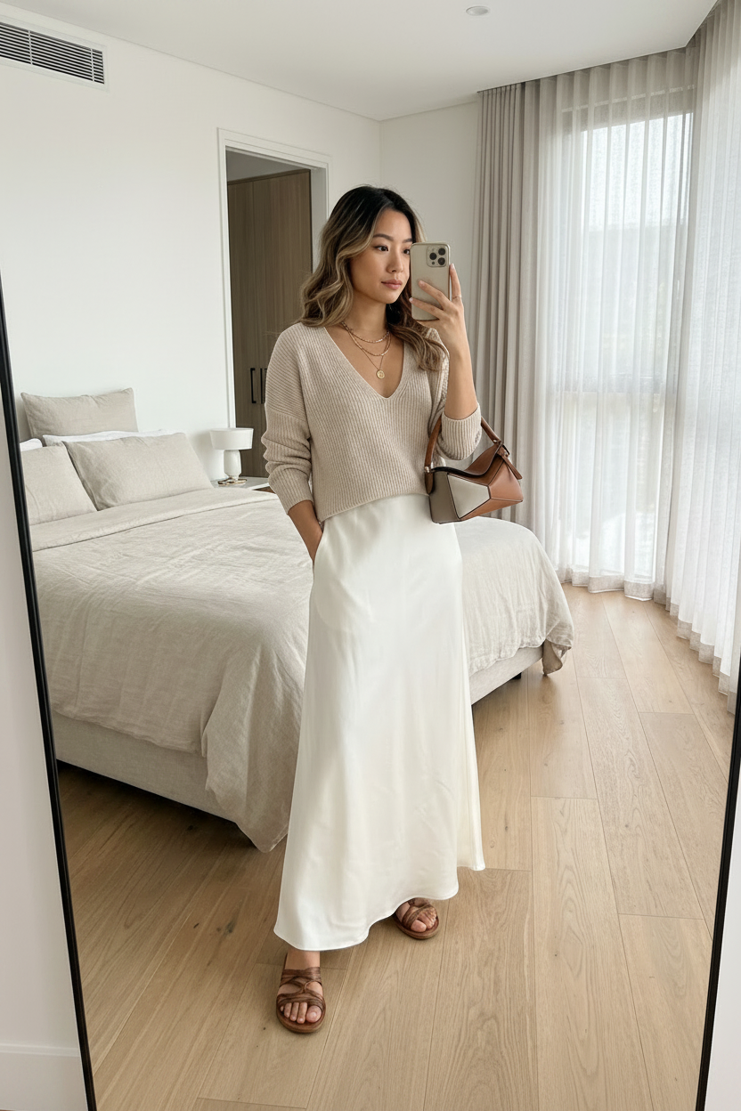 Isolde™ Knit & Satin Ensemble