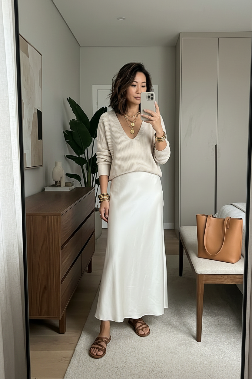 Isolde™ Knit & Satin Ensemble