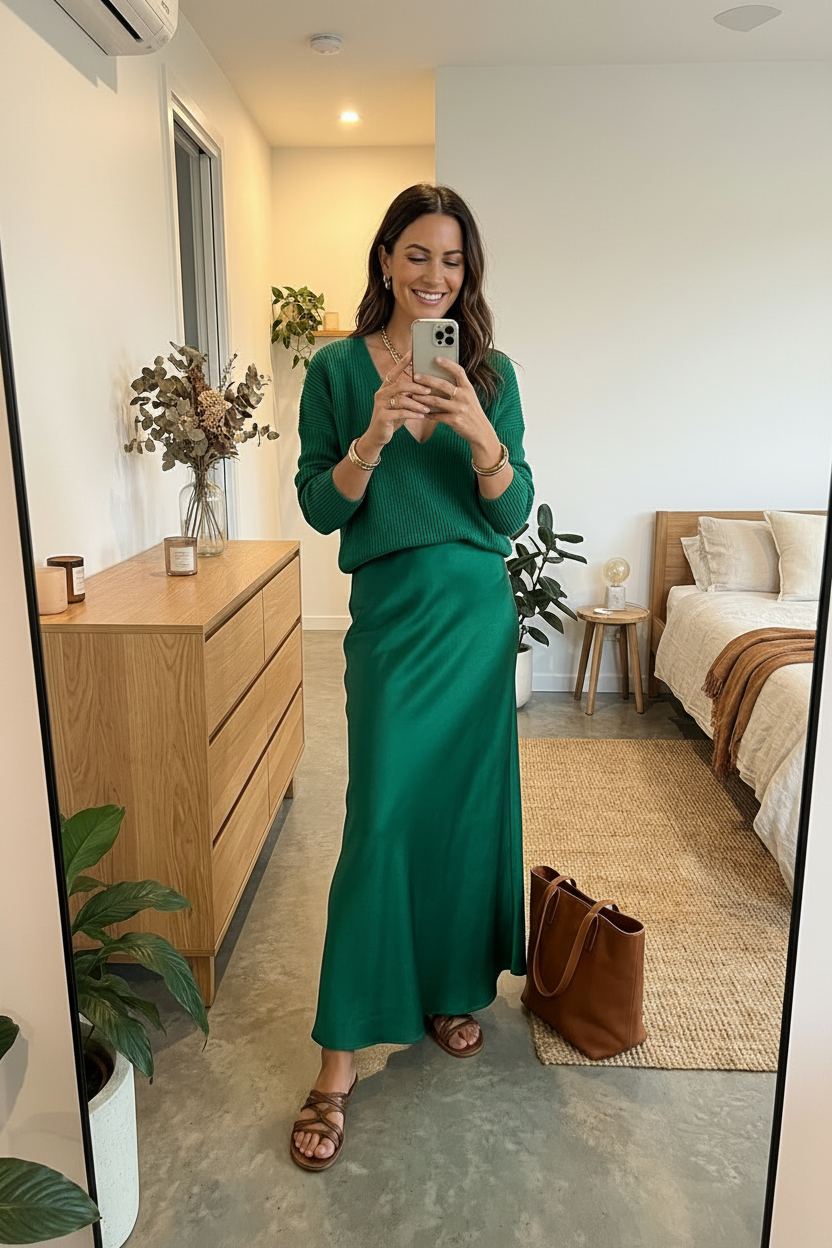 Isolde™ Knit & Satin Ensemble