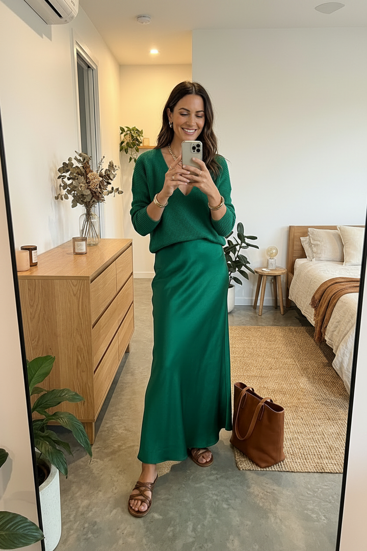 Isolde™ Knit & Satin Ensemble