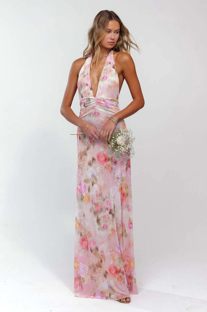 Camoni Polka Dot Diary Maxi Dress