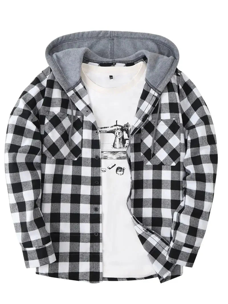 Brit & Boho™️ |  Timber Hooded Flannel Jacket Brit & Boho | Fashion & Boutique
