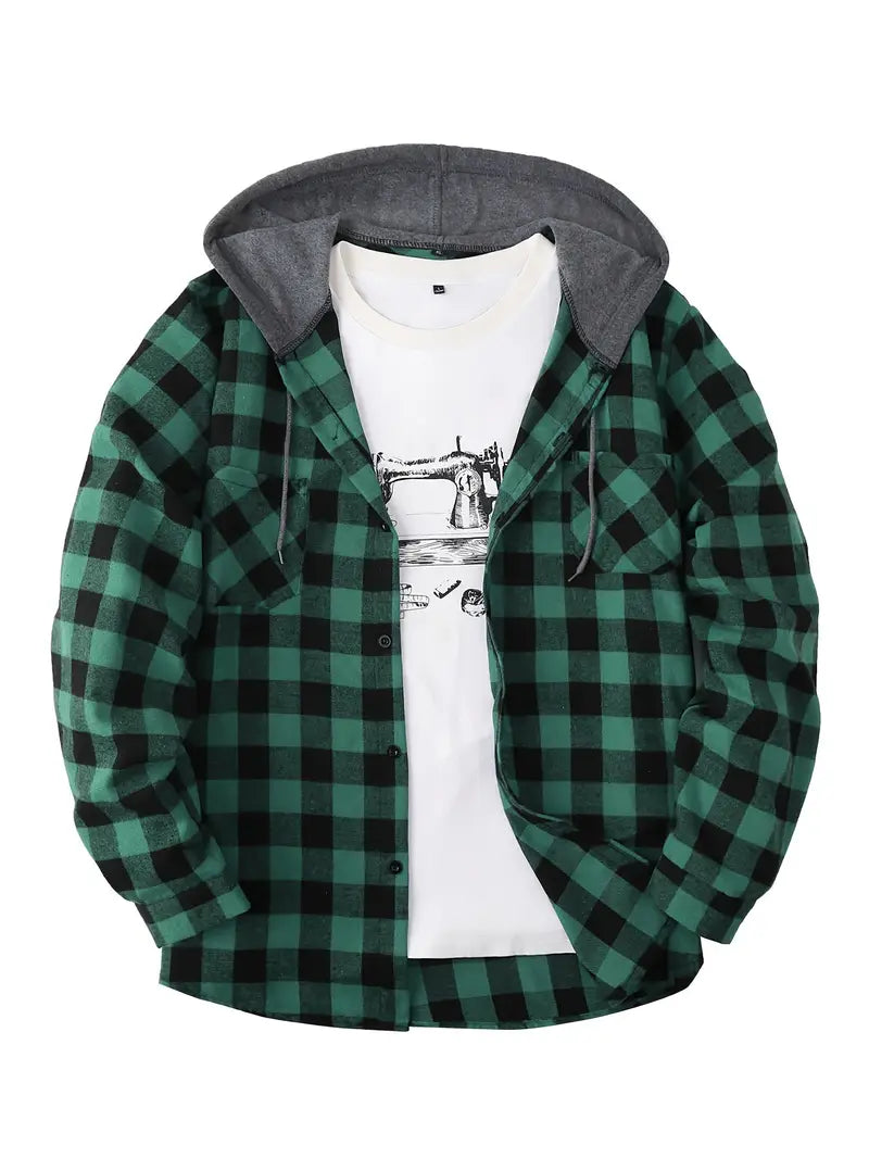 Brit & Boho™️ |  Timber Hooded Flannel Jacket Brit & Boho | Fashion & Boutique