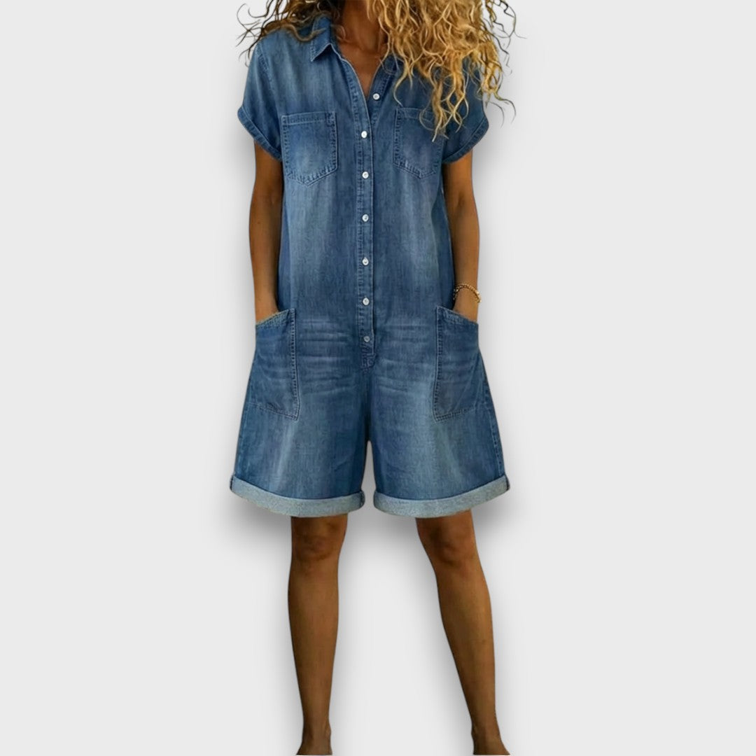 Jasmine Vintage Short Overalls