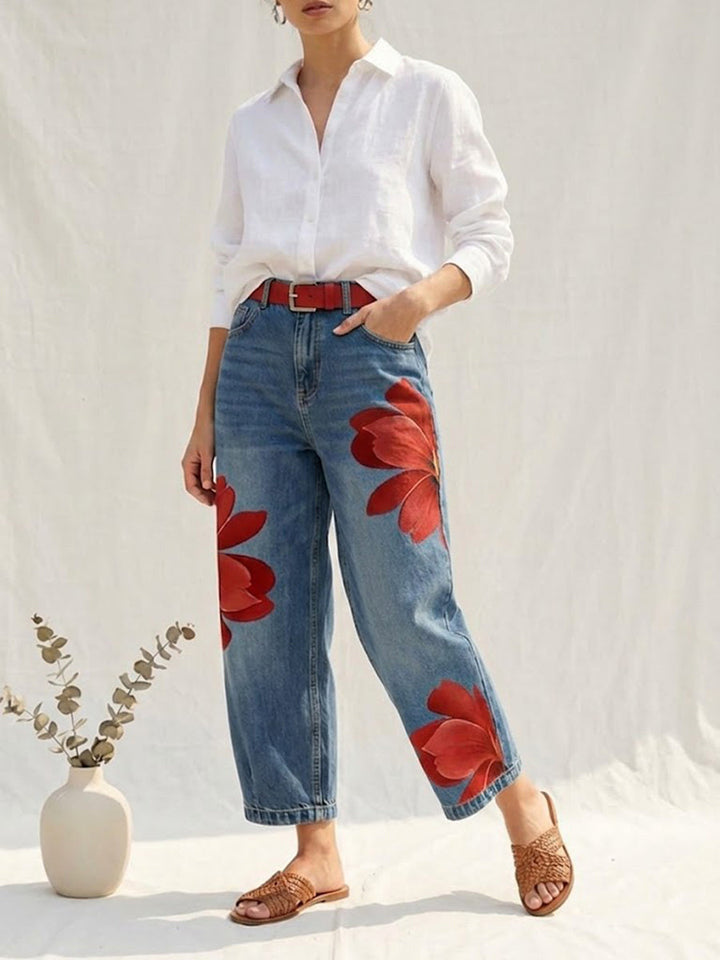 Sophia - Elegant Floral Pants