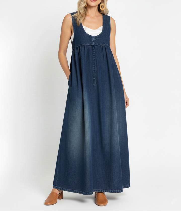 Kendra Denim Maxi Dress