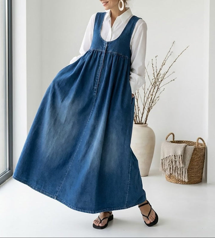 Kendra Denim Maxi Dress