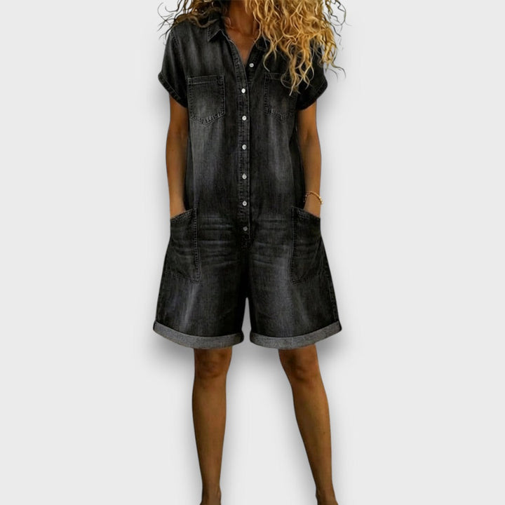 Jasmine Vintage Short Overalls