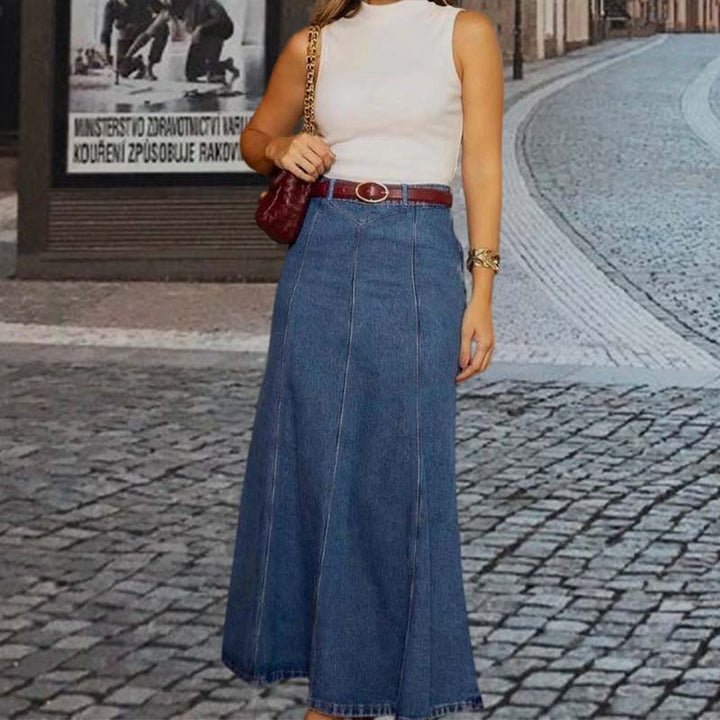 LORA - Denim Maxi Skirt