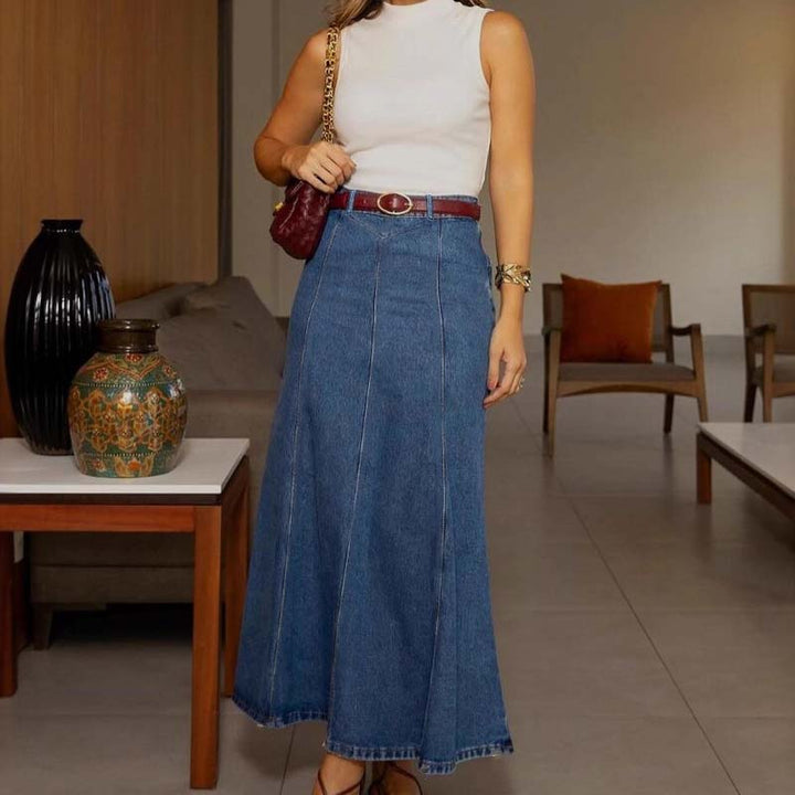 LORA - Denim Maxi Skirt