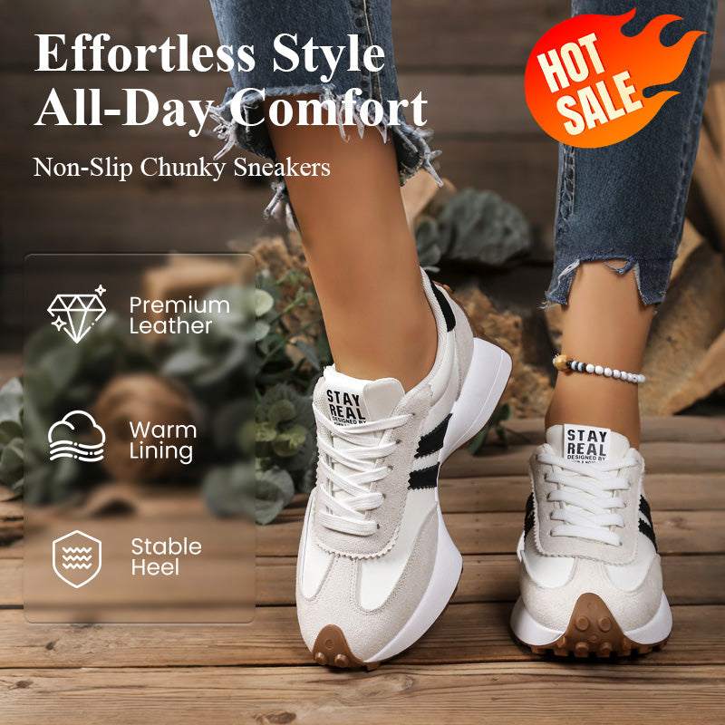 Time-Limited Special |  Women's Casual Non-Slip Chunky Sneakers – Cushioned Insole, Breathable Mesh & Trendy Look ✨