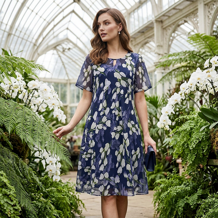 Floral A-Line Party Dress