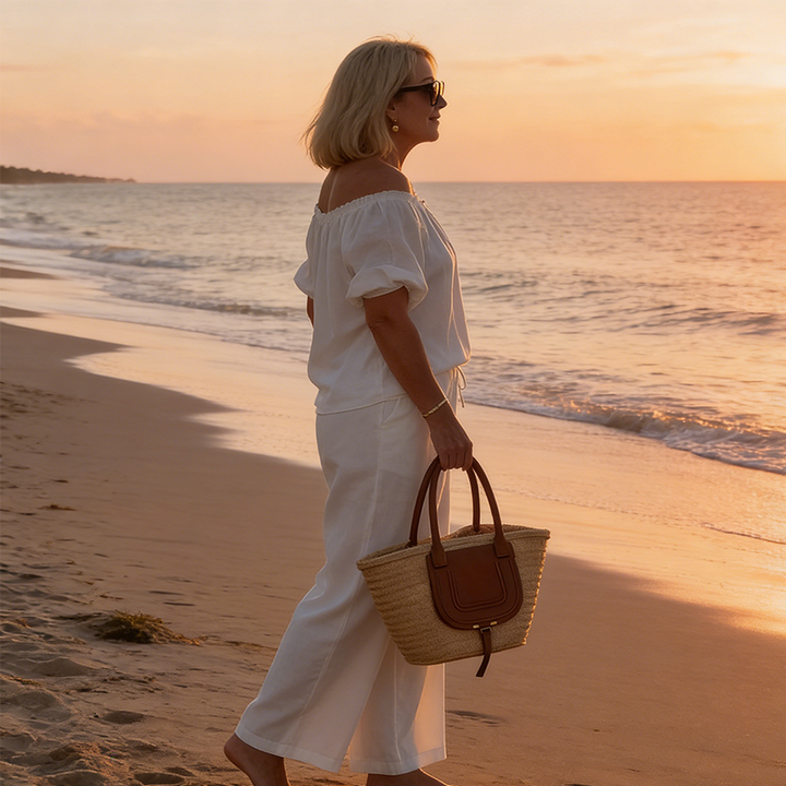 Women's Drawstring Top & Pants 2-Piece Set – Relaxed Fit, Comfortable & Perfect for Lounging or Everyday Style 🌸