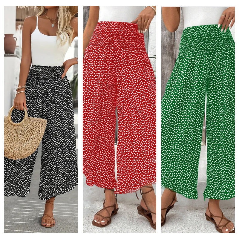 Women’s Flowy High Waist Wide-Leg Pants – Slimming, Comfy & Chic