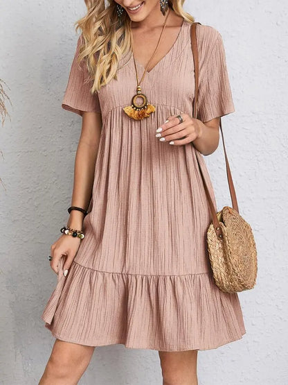 Brit & Boho™️ | Isabella | Flowing V-Neck Dress ik