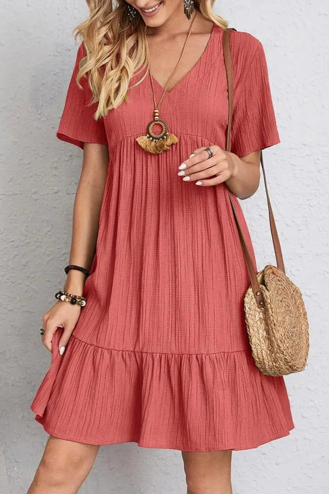 Brit & Boho™️ | Isabella | Flowing V-Neck Dress ik