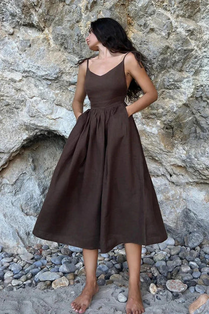 Brit & Boho™️ | Violeta | A-Line Midi Dress Brit & Boho | Fashion & Boutique