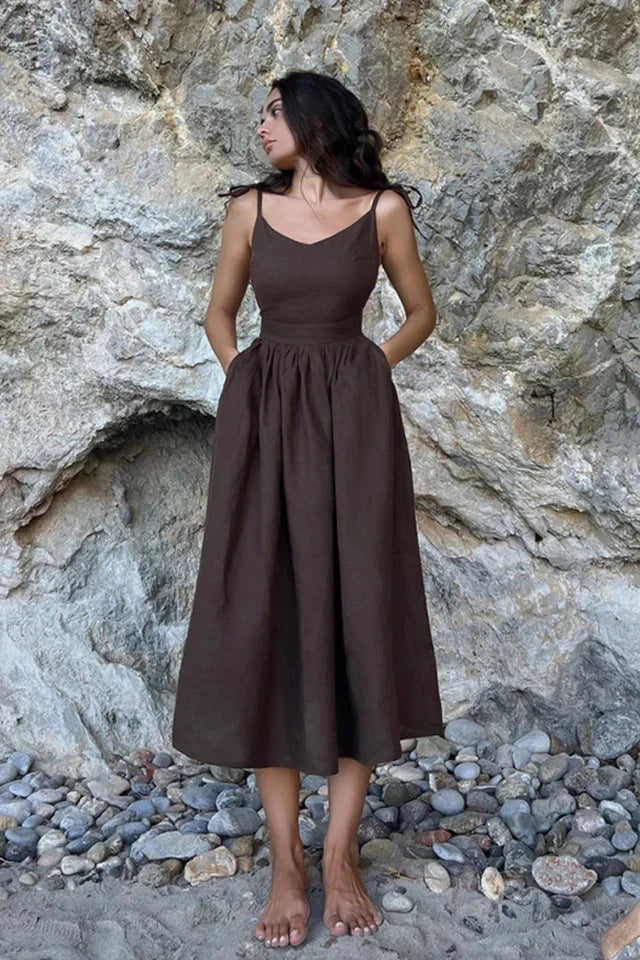 Brit & Boho™️ | Violeta | A-Line Midi Dress Brit & Boho | Fashion & Boutique